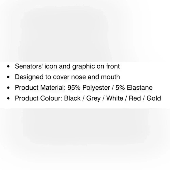 FREE 🆕 NHL Ottawa Senators Face Covering - Picture 6 of 13